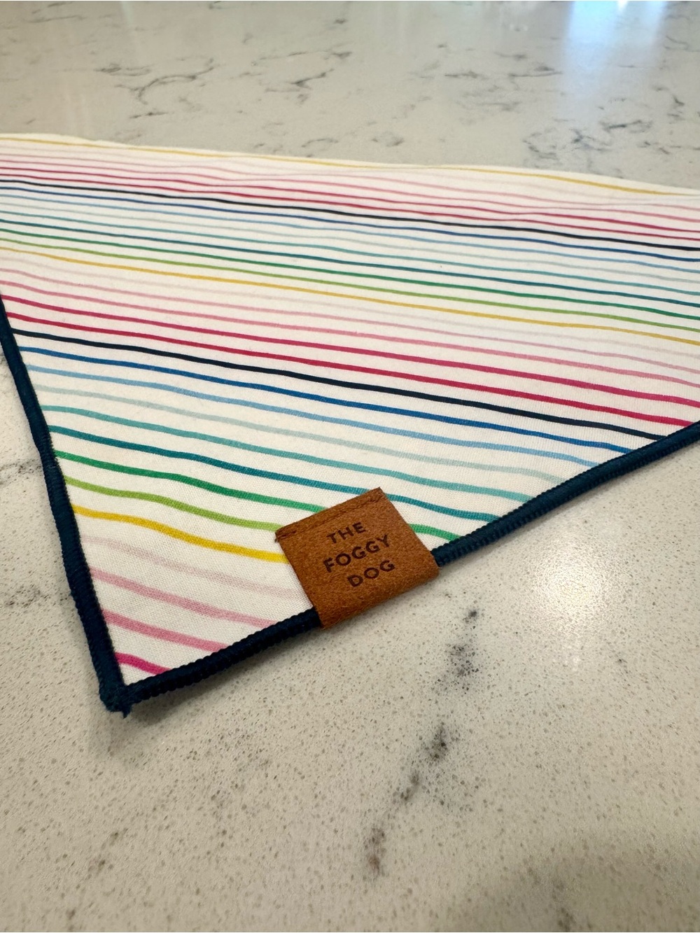 The Foggy Dog Striped Multicolor Bandana - excellent condition.